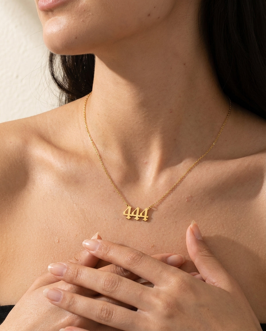 Angel Number Necklace, History Necklace - 925k Sterling Silver