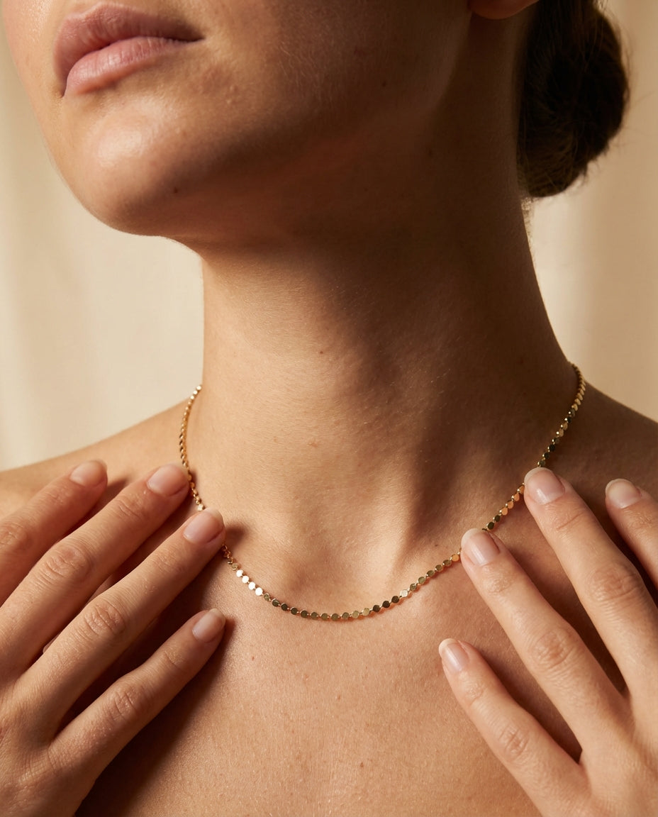 Dainty Dot Chain Necklace - Chain Jewelry