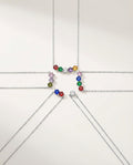 Minimalist Birthstone Necklace - Dainty Gold Chain with Colorful Gems - 925k Sterling Silver