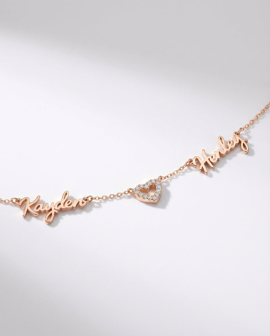 Custom Multiple Name Necklace, Personalized Gift - Family Jewelry