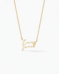 Personalized Double Name Necklace with Heart - Custom Gold Jewelry