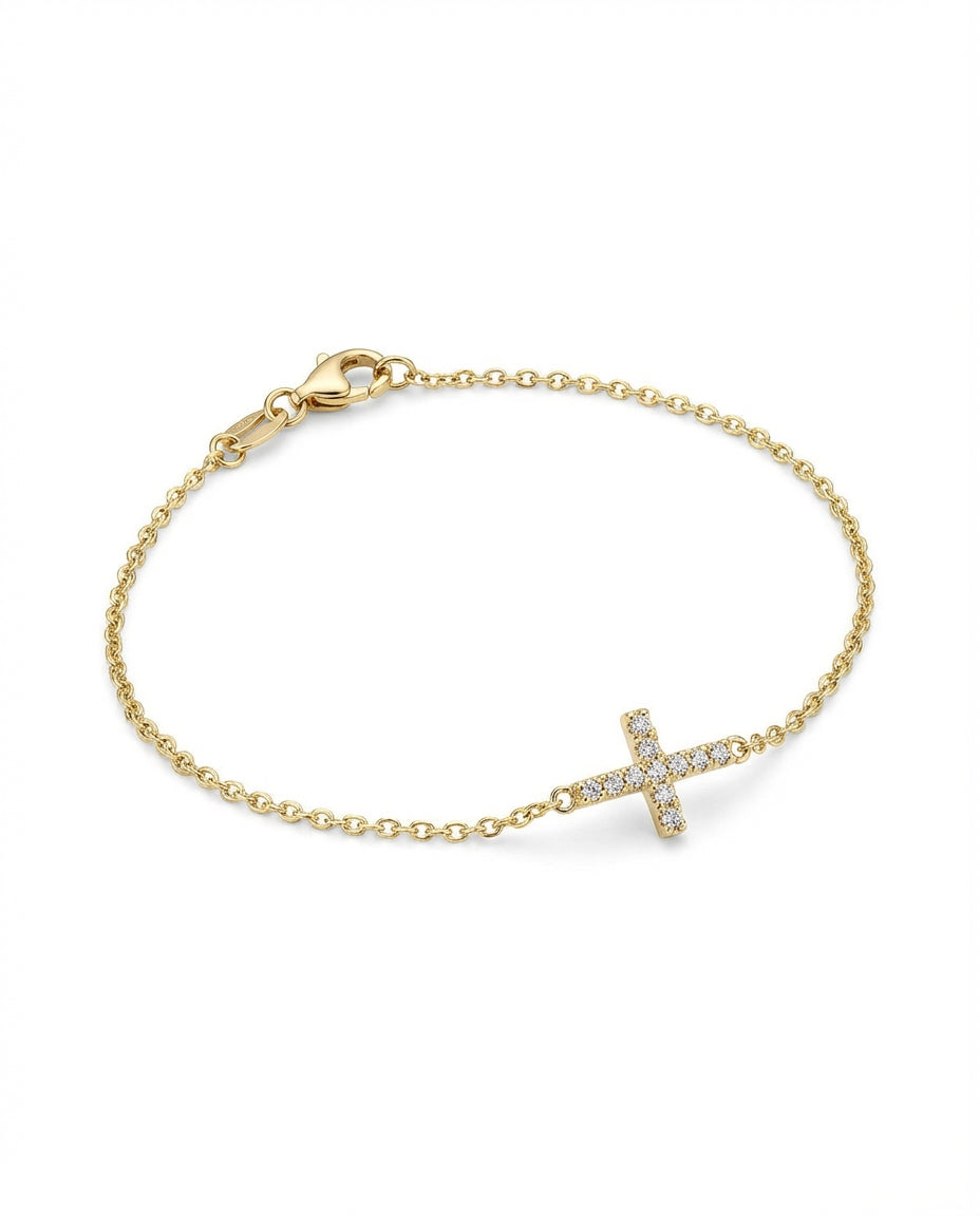 Cross Bracelet - Dainty Faith Jewelry - Elegant Gift for Her
