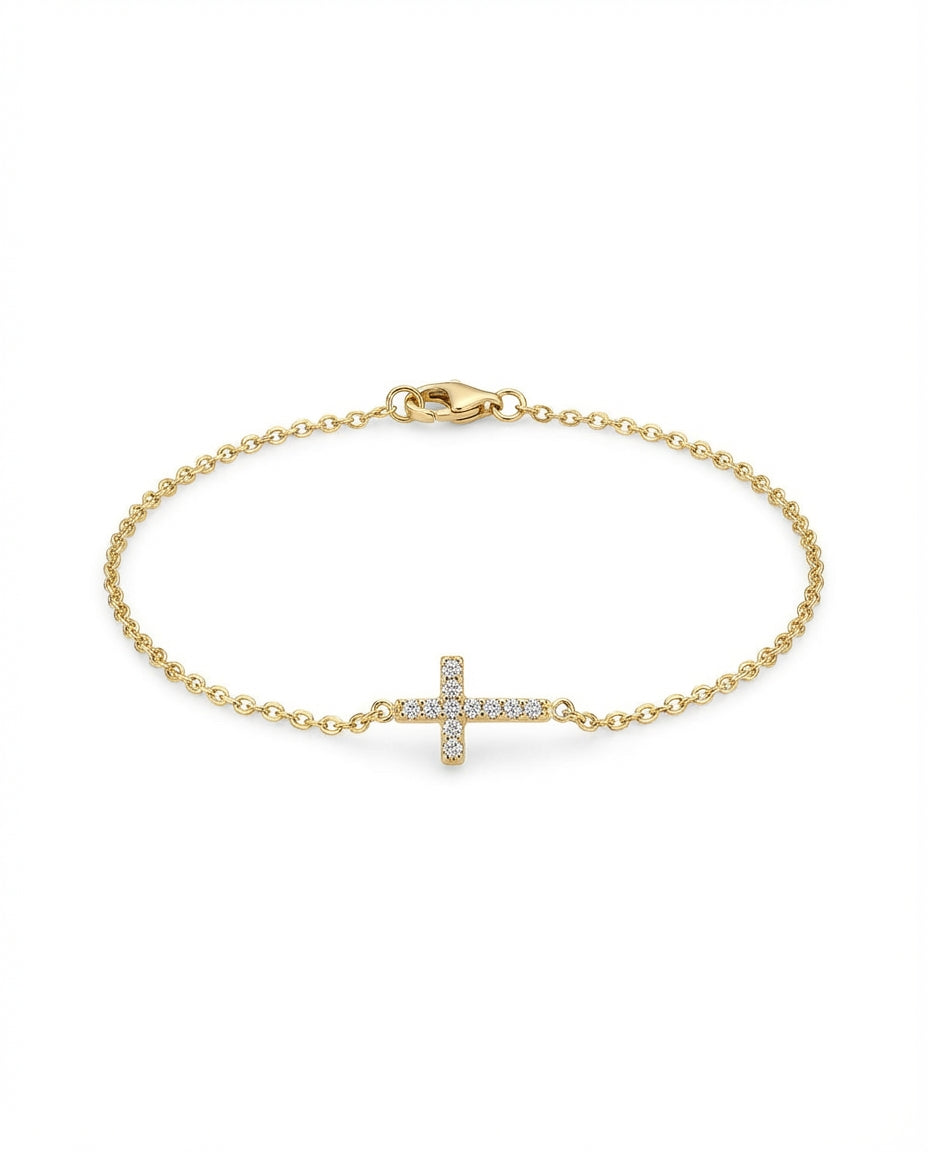 Cross Bracelet - Dainty Faith Jewelry - Elegant Gift for Her