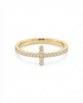 Cross Ring, Rose Gold Dainty Ring