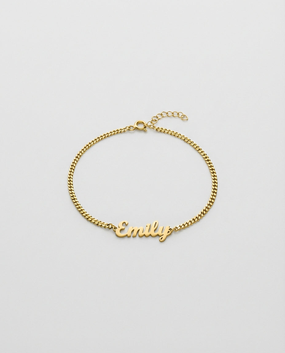 925k Silver Dainty Name Bracelet - Bracelet Jewelry
