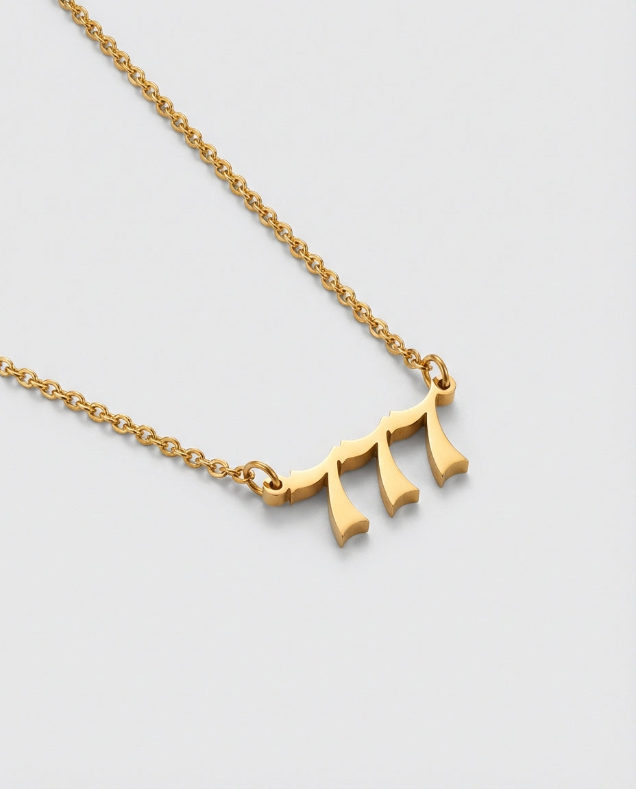 Angel Number Necklace, History Necklace - 925k Sterling Silver