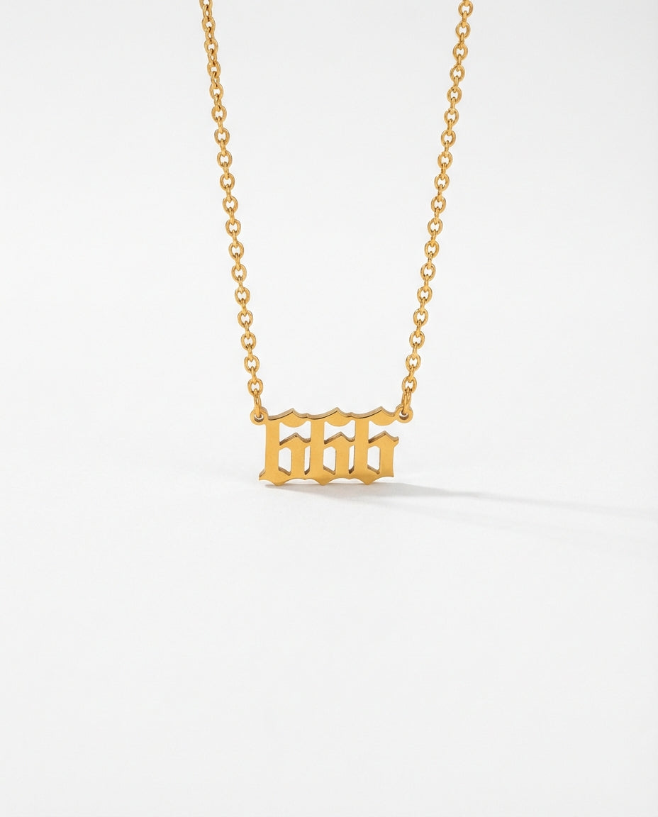 Angel Number Necklace, History Necklace - 925k Sterling Silver