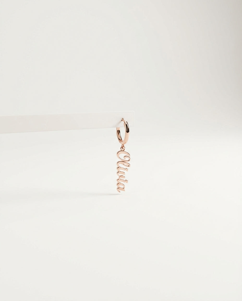 Custom Name Earrings, Personalized Gold Drop Earrings