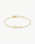 Personalized Name Bracelet, Custom Gold Name Jewelry - 925k Sterling Silver