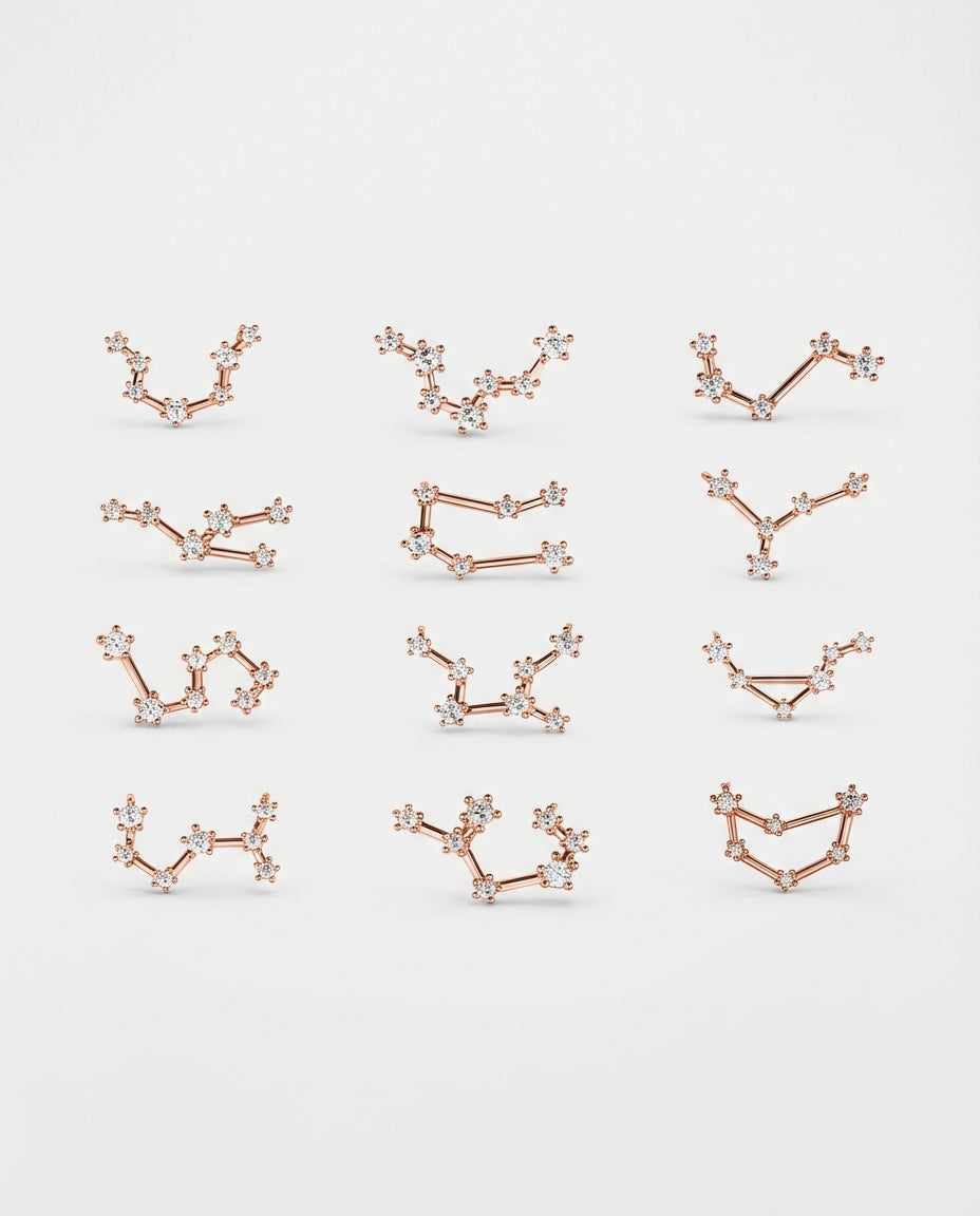 Gold Zodiac Constellation Necklace