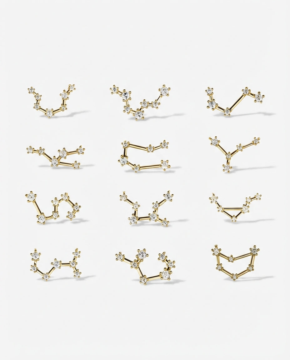 Gold Zodiac Constellation Necklace
