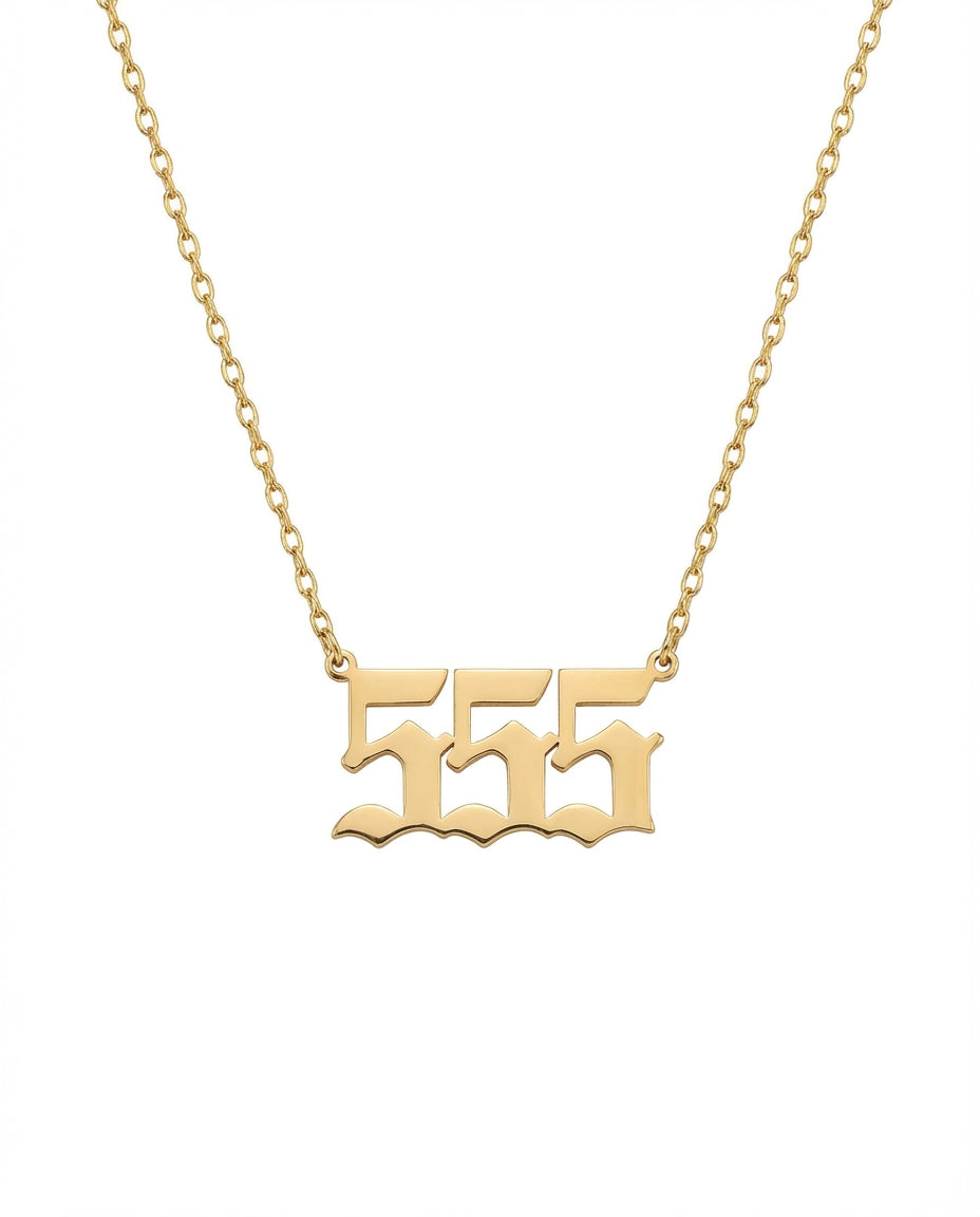 Angel Number Necklace, History Necklace - 925k Sterling Silver