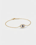Evil Eye Bracelet, Protection Jewelry Gift for Her - 925k Sterling Silver