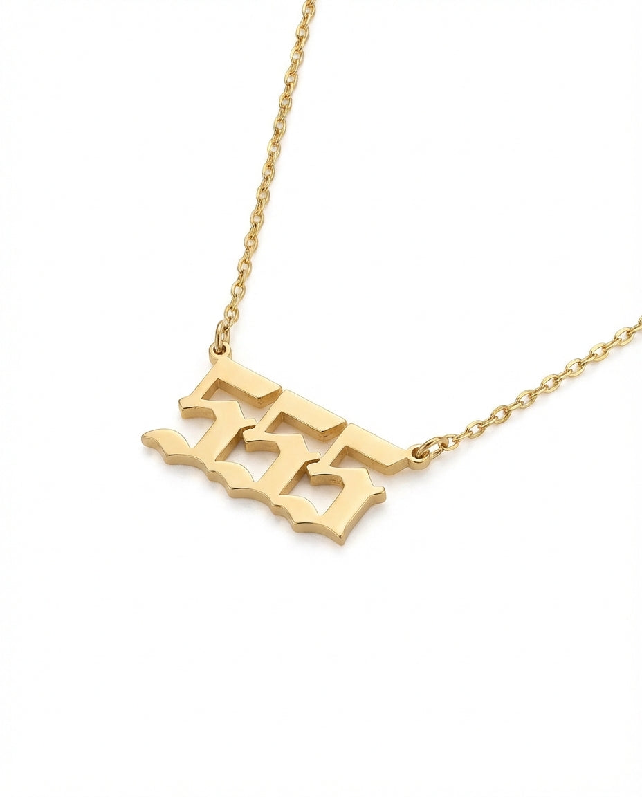 Angel Number Necklace, History Necklace - 925k Sterling Silver