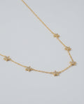 Star Necklace - Dainty Gold Chain with Crystal Stars - Gift for Her - 925k Sterling Silver