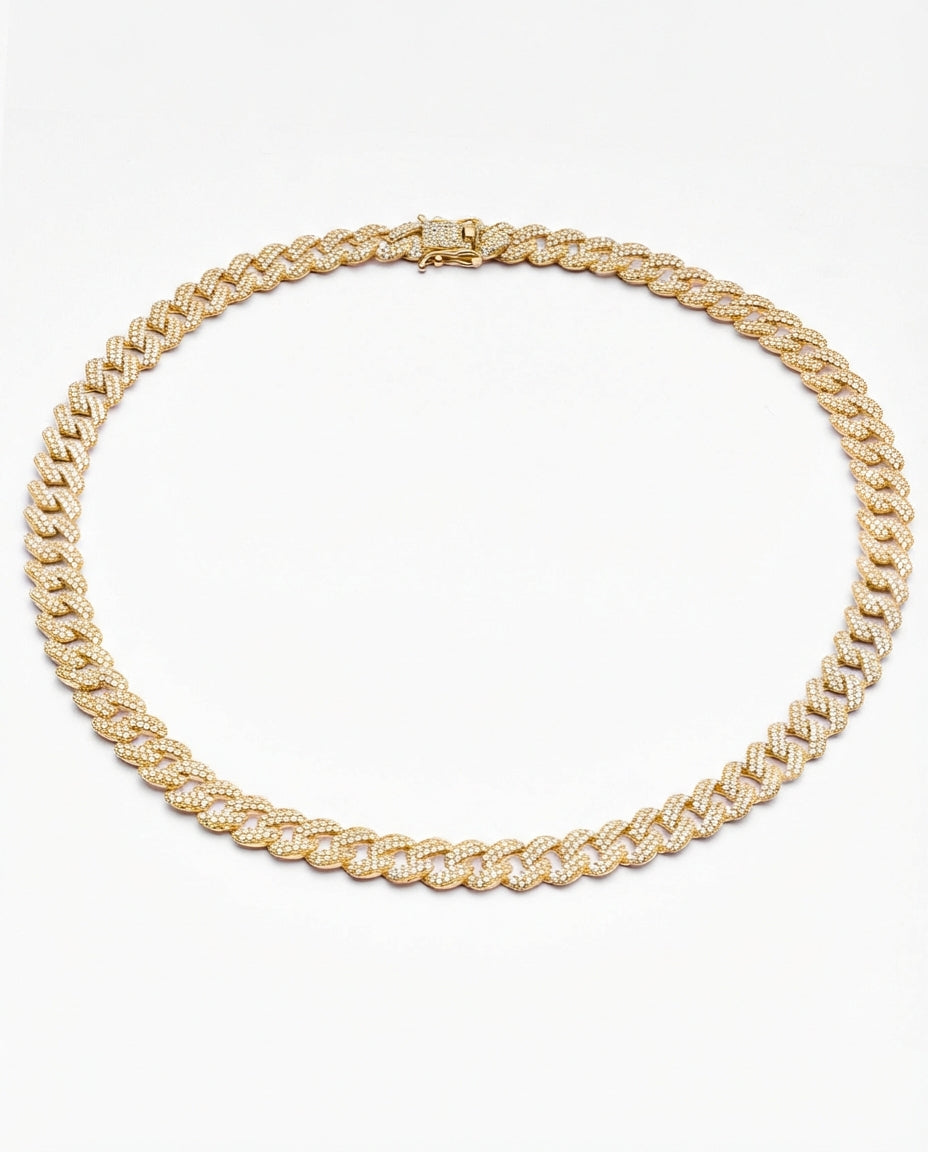 Iced Out Cuban Link Chain Necklace - Cuban Chan Jewelry