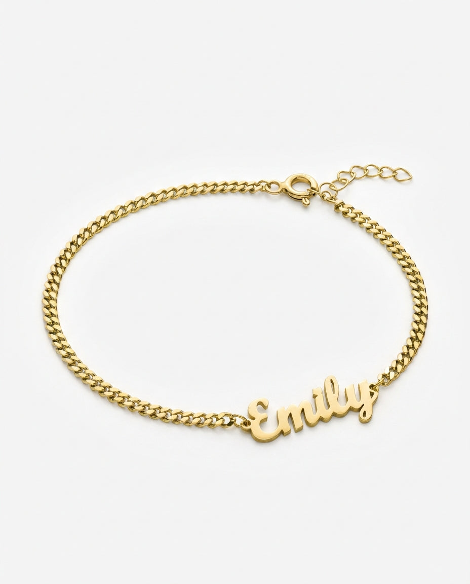 925k Silver Dainty Name Bracelet - Bracelet Jewelry