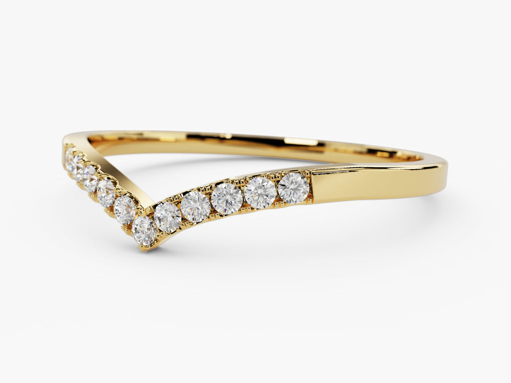 V-Shaped Wedding Band