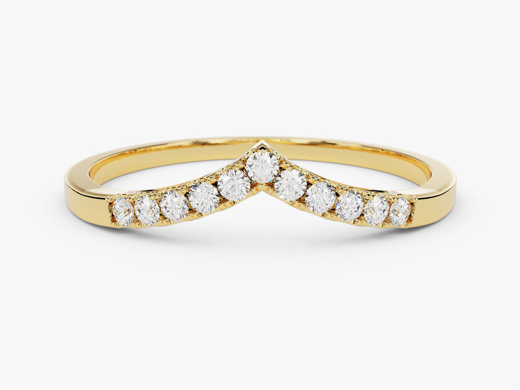 V-Shaped Wedding Band