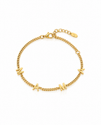 MAMA Letter Bracelet with Curb Chain - Mother Jewelry
