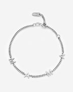MAMA Letter Bracelet with Curb Chain - Mother Jewelry