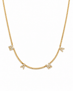 MAMA Letter Necklace with Curb Chain - Initial Jewelry