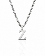 Men's Gold 'Z' Initial Pendant Necklace