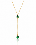 Pear Birthstone Drop Necklace