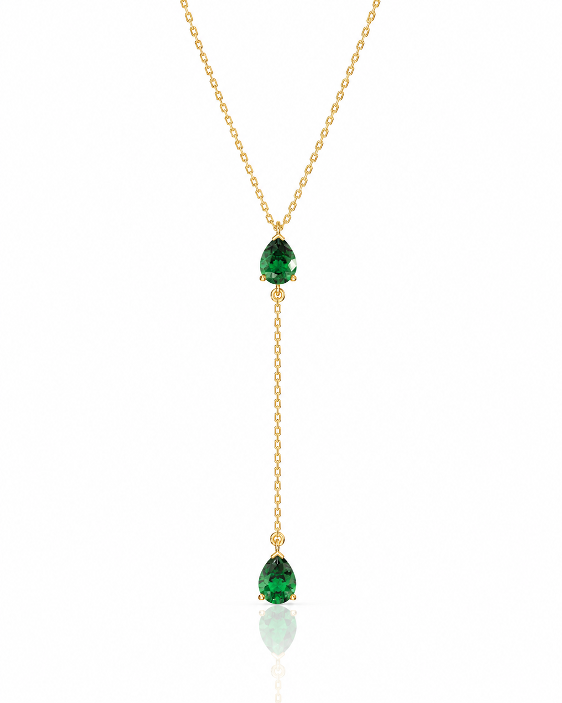 Pear Birthstone Drop Necklace