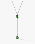 Pear Birthstone Drop Necklace