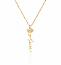 Personalized Birth Flower Name Necklace