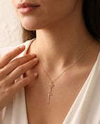 Personalized Birth Flower Name Necklace
