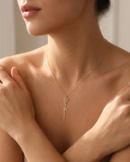 Personalized Birth Flower Name Necklace