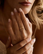 Personalized Double Name Ring - Custom Gold Couple's Gift