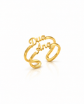 Personalized Double Name Ring - Custom Gold Jewelry Gift for Her