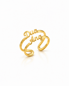 Personalized Double Name Ring - Custom Gold Jewelry Gift for Her