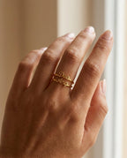 Personalized Double Name Ring - Custom Gold Jewelry Gift for Her