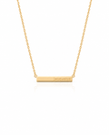 Personalized Engraved Gold Bar Name Necklace