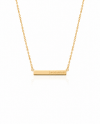 Personalized Engraved Gold Bar Name Necklace