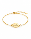 Personalized Engraved Gold Name Bracelet - Dainty Custom Jewelry