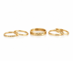 Personalized Engraved Gold Stacking Ring - Custom Name Band