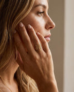 Personalized Engraved Gold Stacking Ring - Custom Name Band
