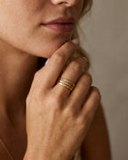 Personalized Engraved Gold Stacking Ring - Custom Name Band