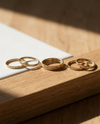 Personalized Engraved Gold Stacking Ring - Custom Name Band