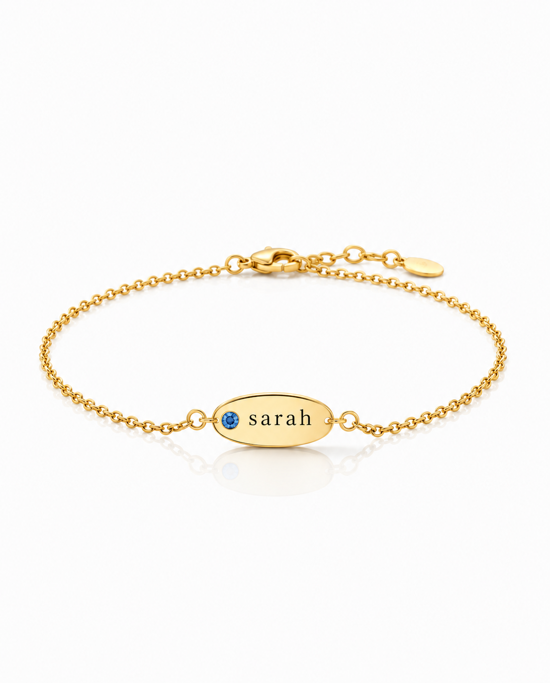 Personalized Gold Birthstone Name Bracelet
