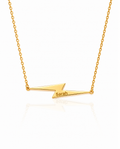 Personalized Gold Lightning Bolt Name Necklace