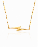 Personalized Gold Lightning Bolt Name Necklace
