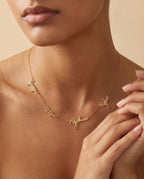 Personalized Gold Multiple Name Necklace for Her