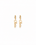Personalized Gold Name Earring - Custom Dangle Hoop Jewelry