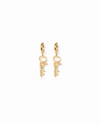 Personalized Gold Name Earring - Custom Dangle Hoop Jewelry